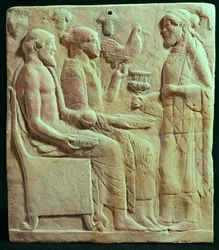 Plaquette met een Offer, c.450 v.Chr.